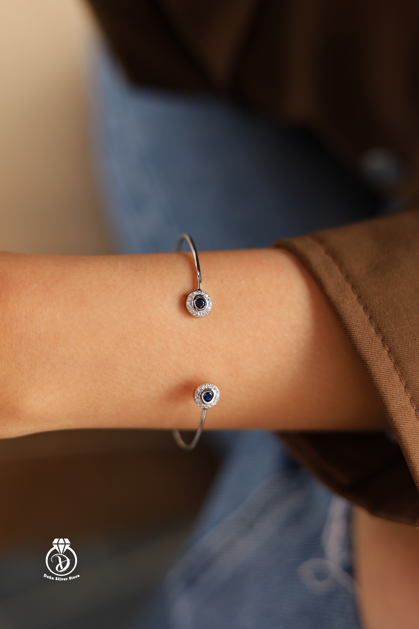 Blue Zircon Bangle
