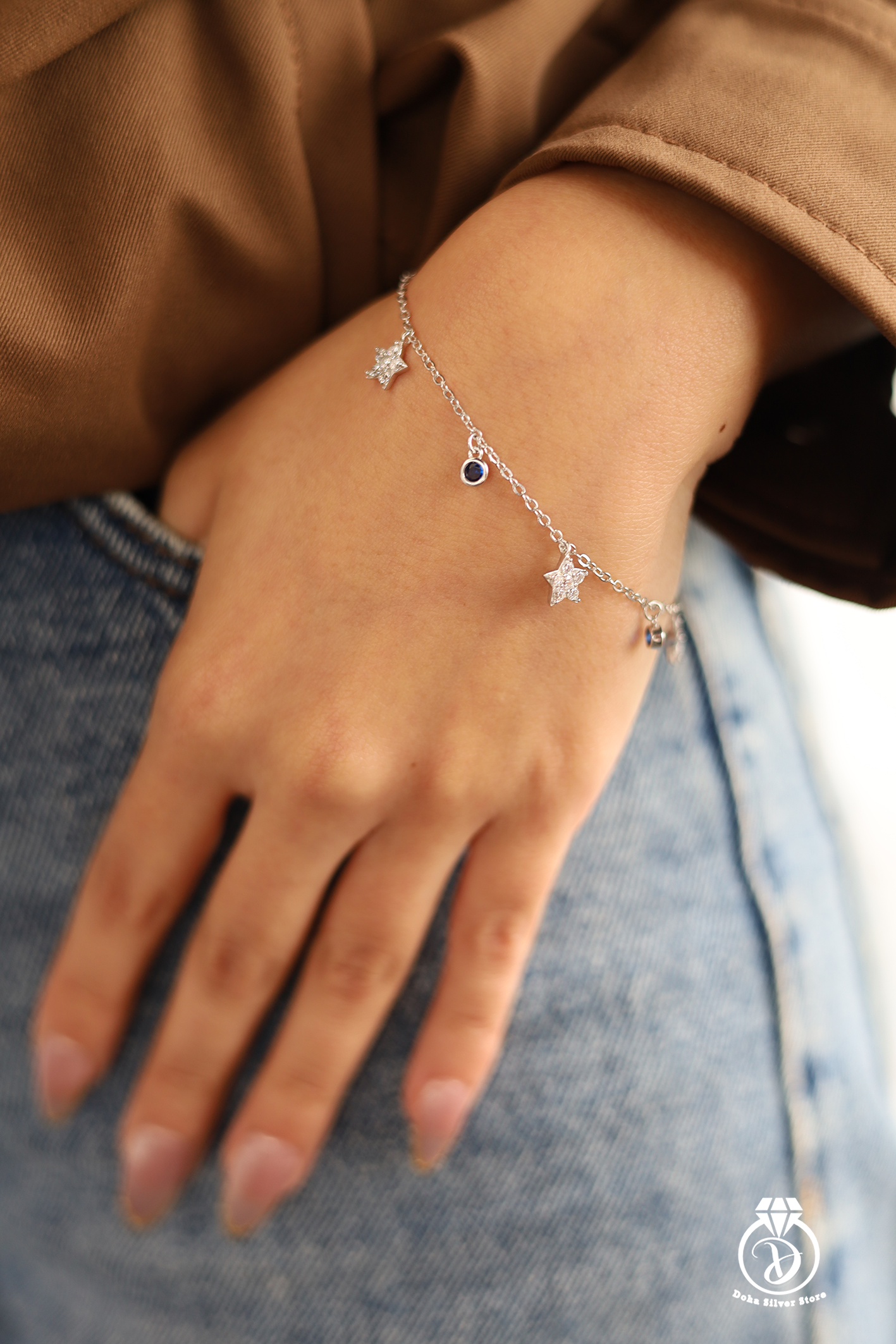 Star & Blue zircon Bracelet