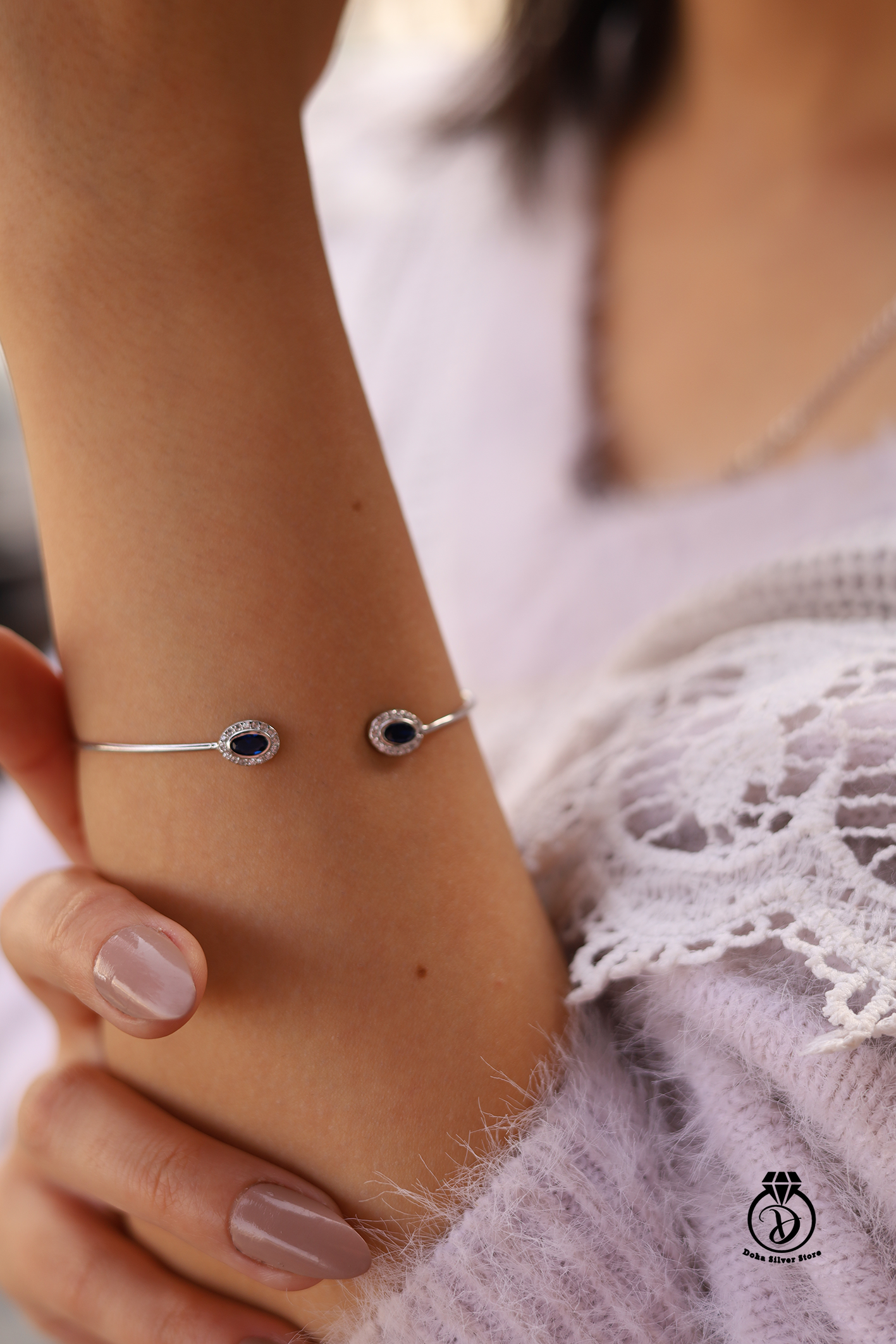 Blue Zircon Bangle