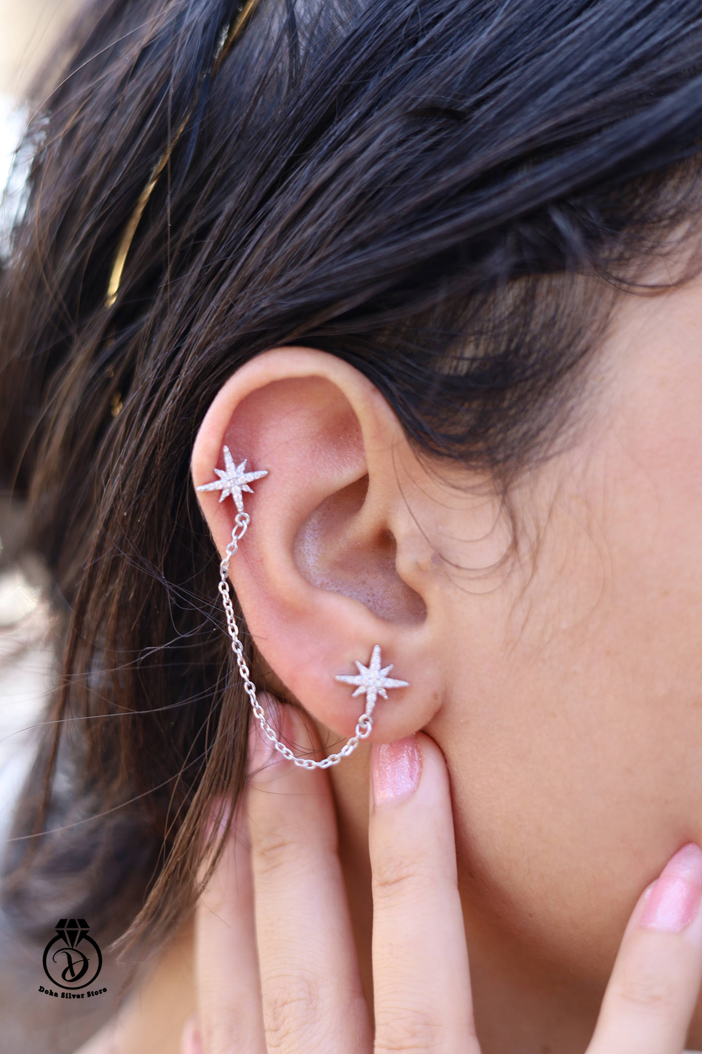 Star Zircon Earring