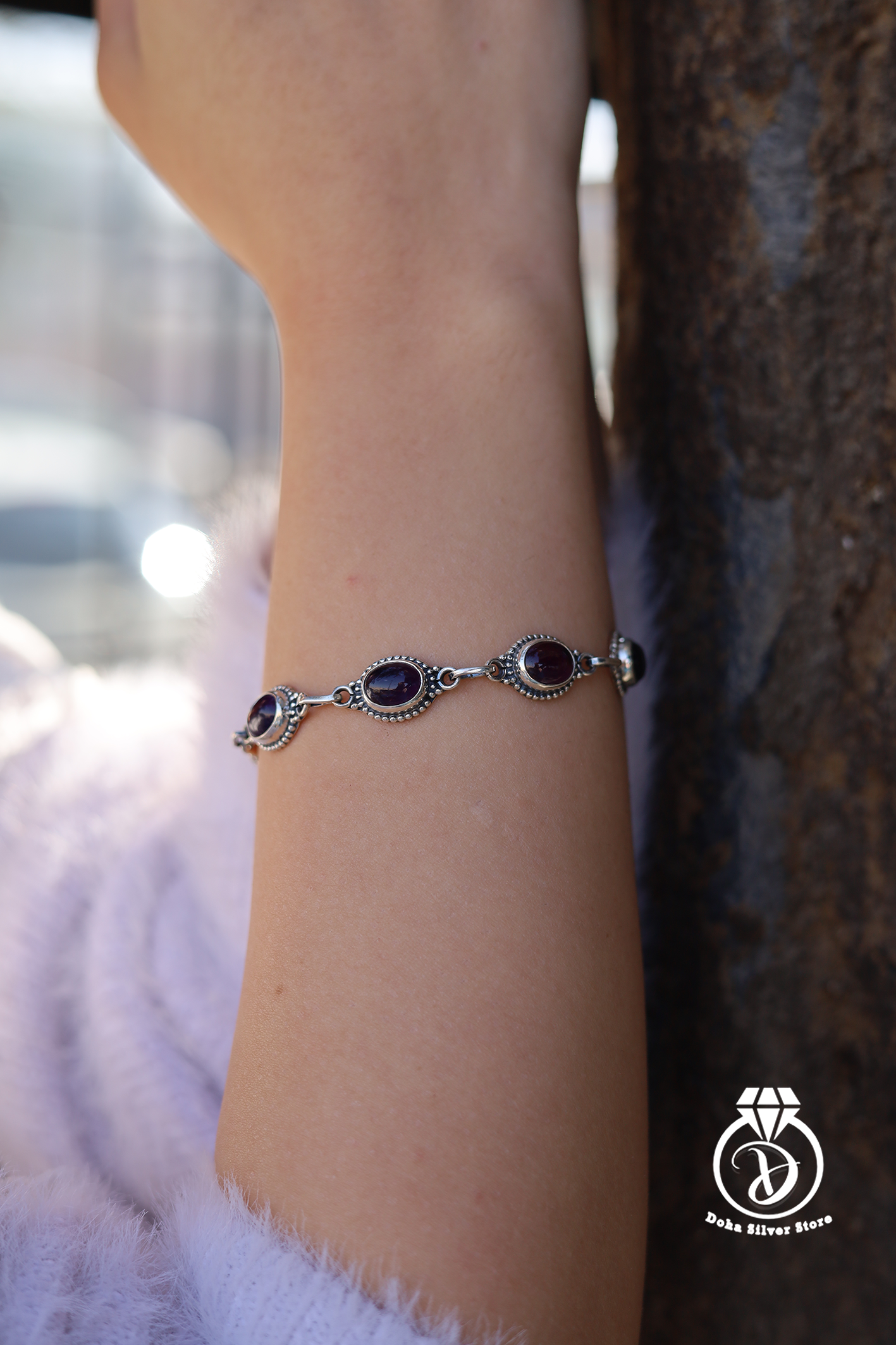 Amethyst stone bracelet