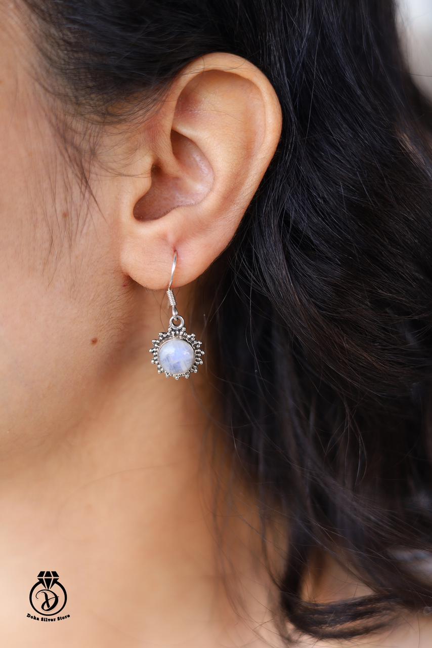 Moonstone earring