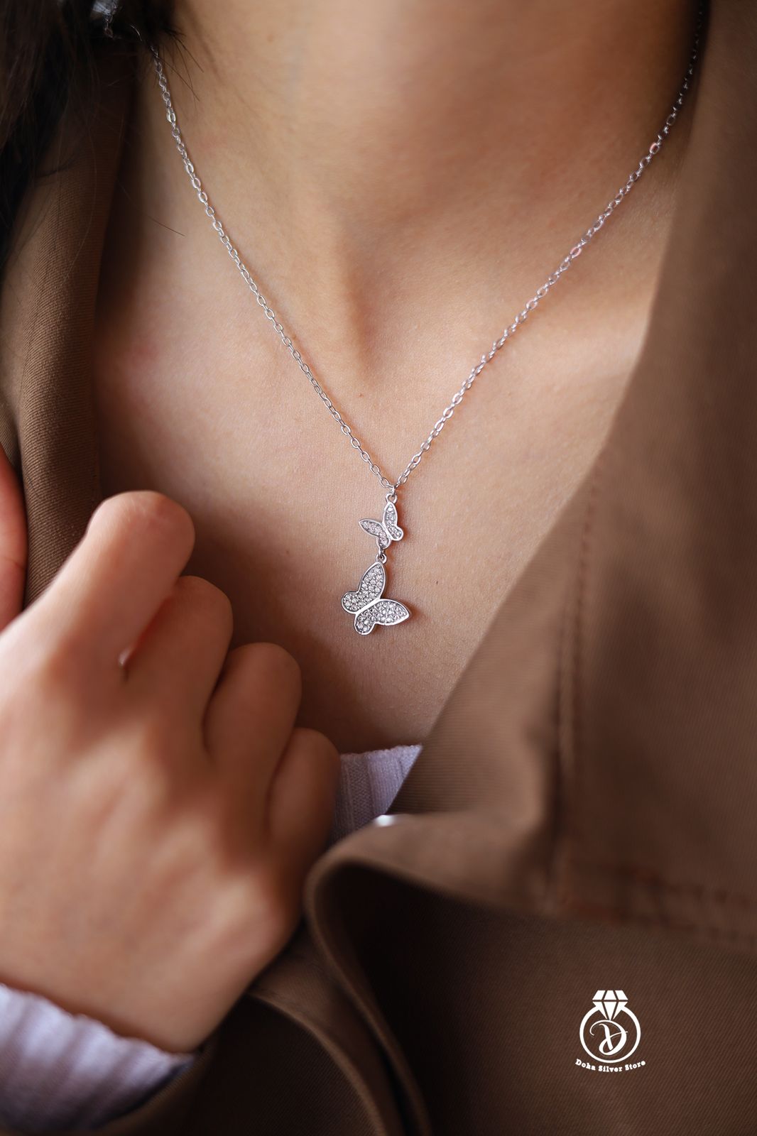 Twin Butterflies Necklace