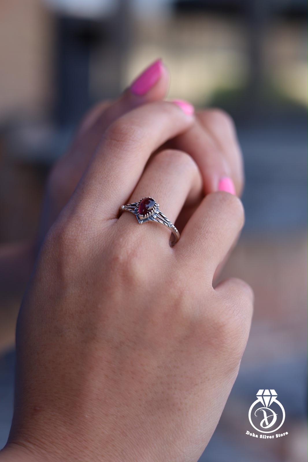 Garnet Stone Ring