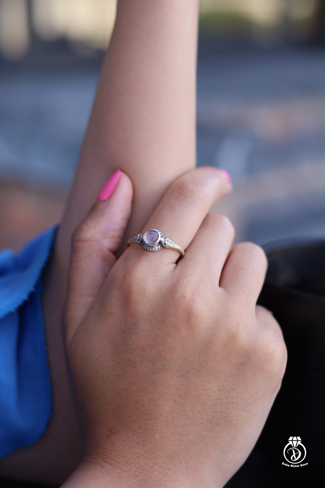 Rose Quartz Stone Ring