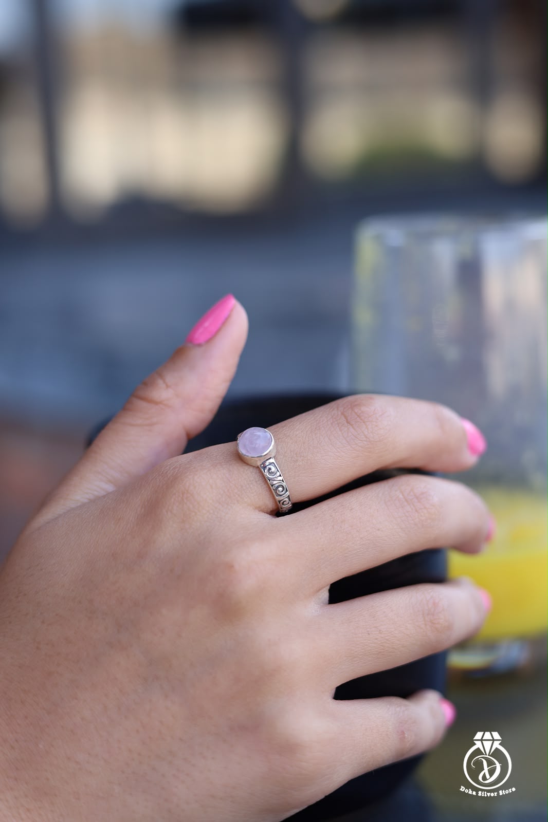 Rose Quartz Stone Ring
