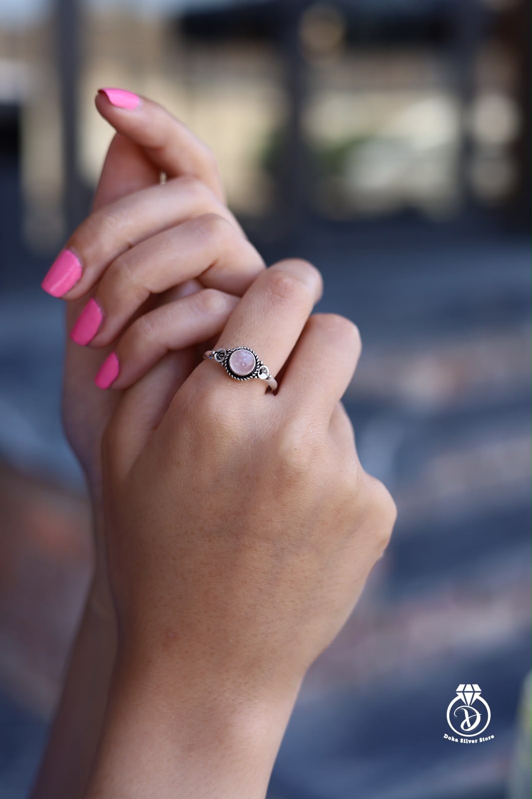 Rose Quartz Stone Ring