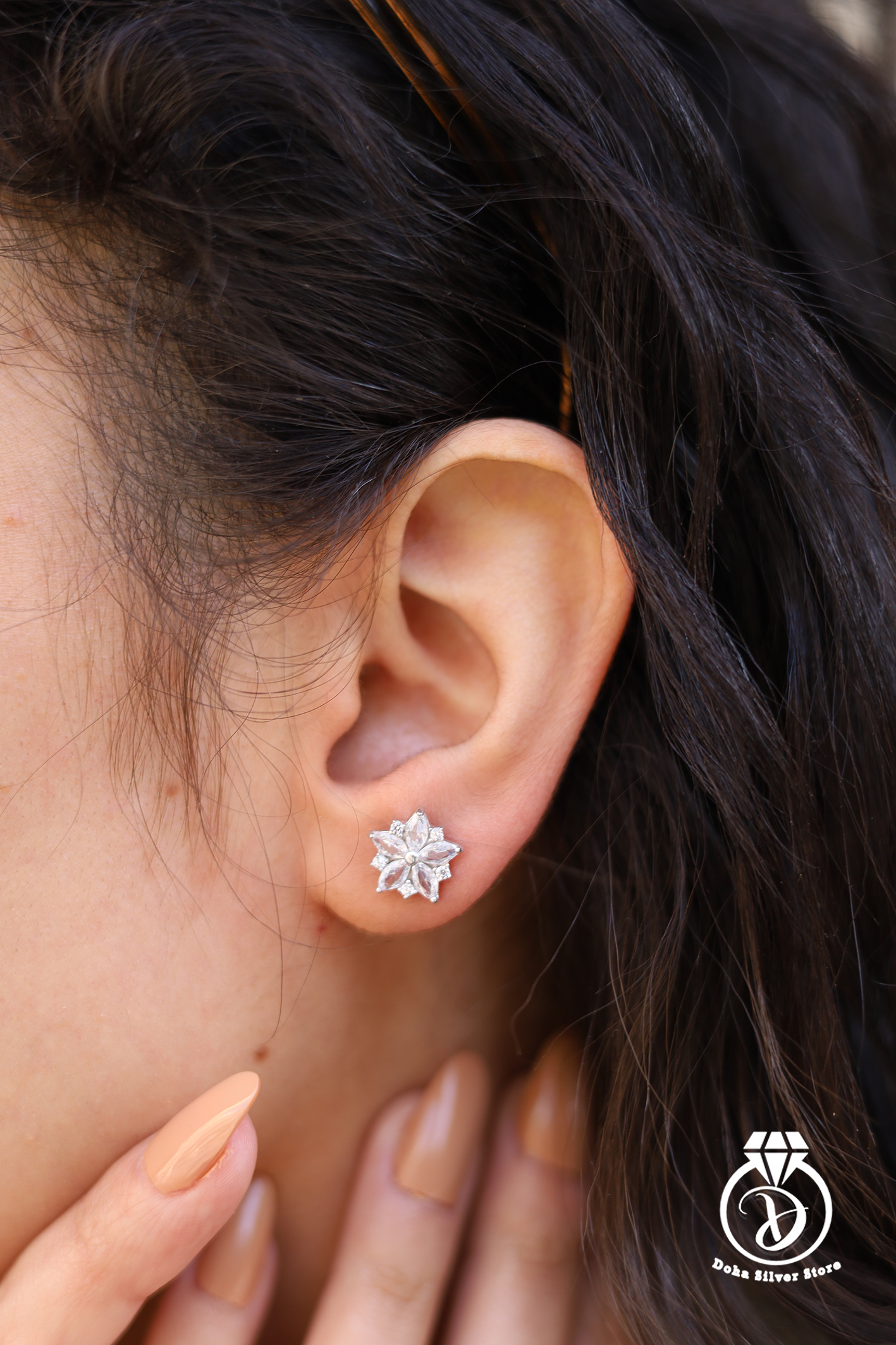 White Star Earring