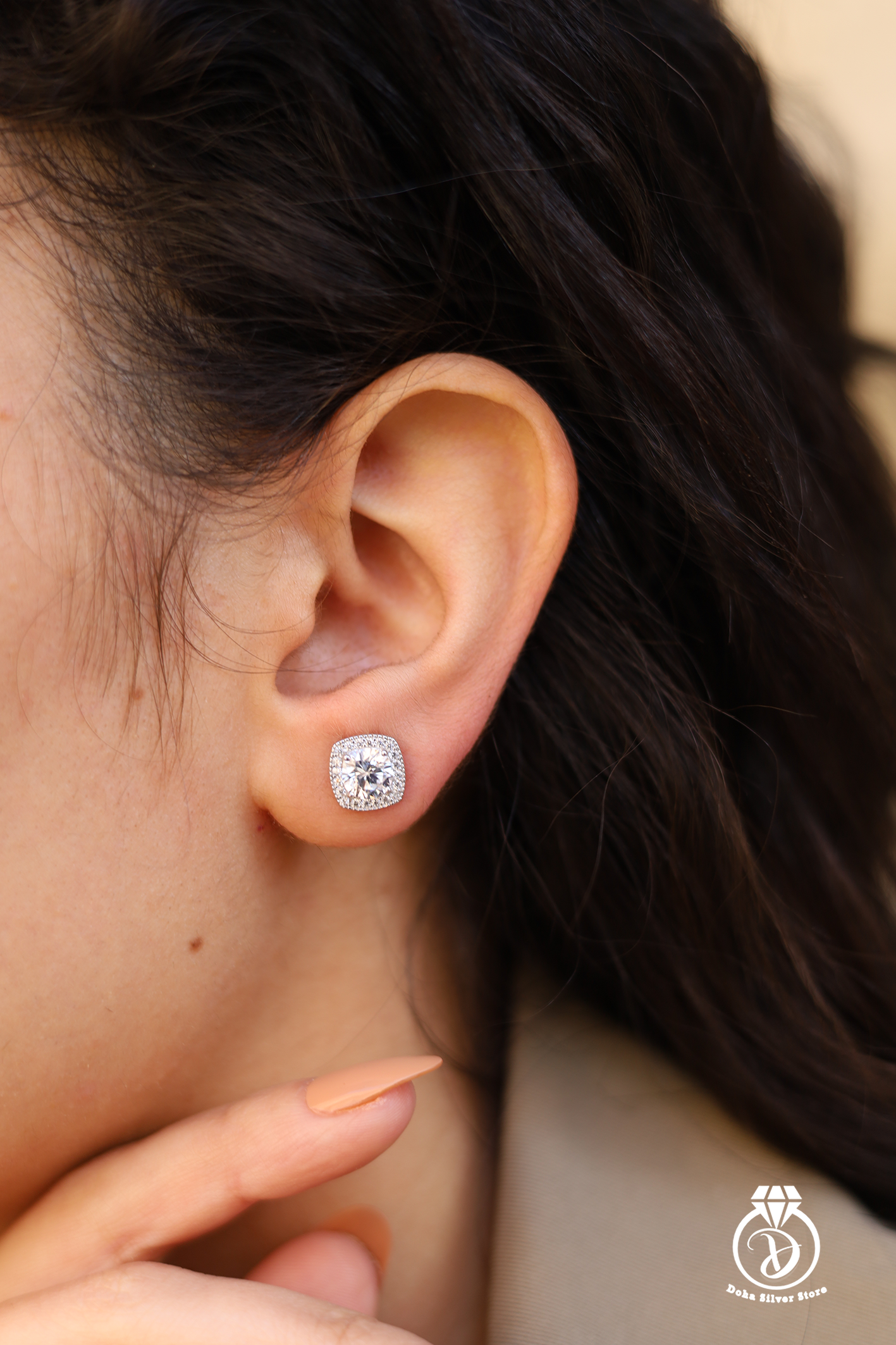 White Zircon Earring