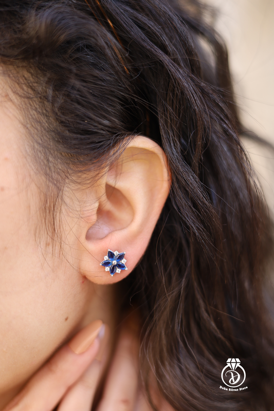 Blue Star Earring