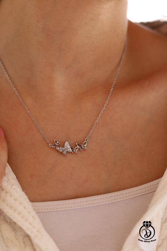 butterfly Silver Necklace