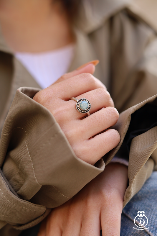 Green Agate Ring