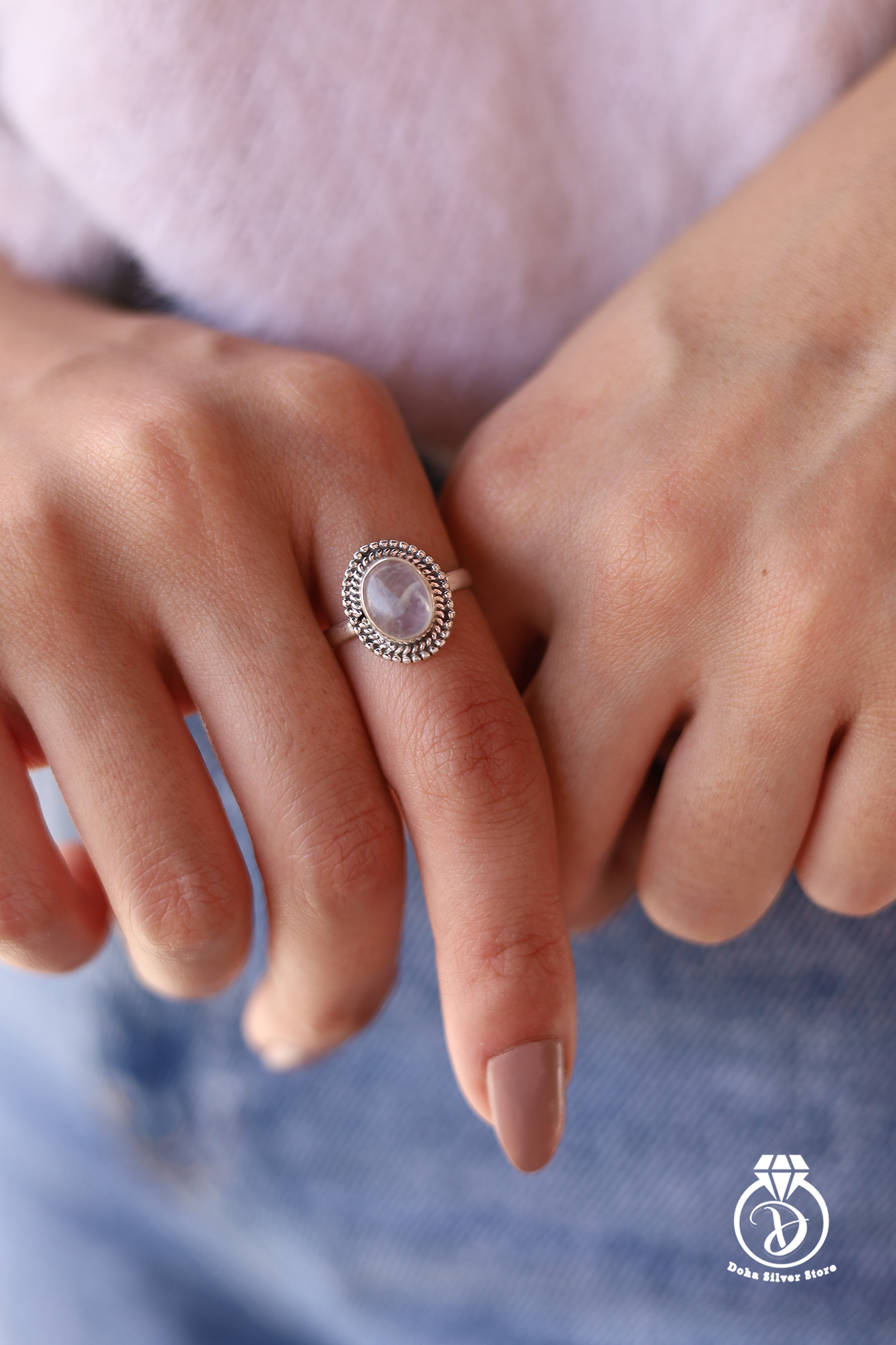 Moon stone Ring