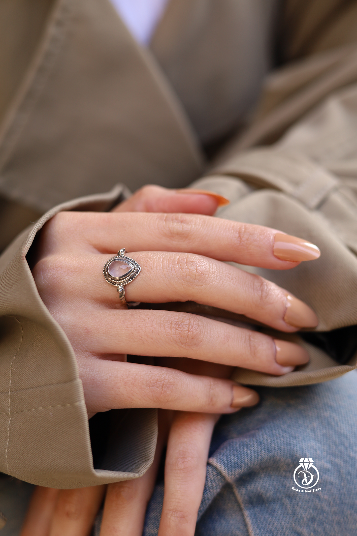 Rose Quartz Stone Ring
