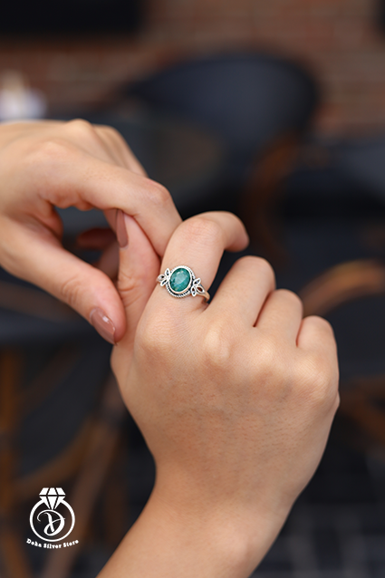 Green Emerald Stone Ring