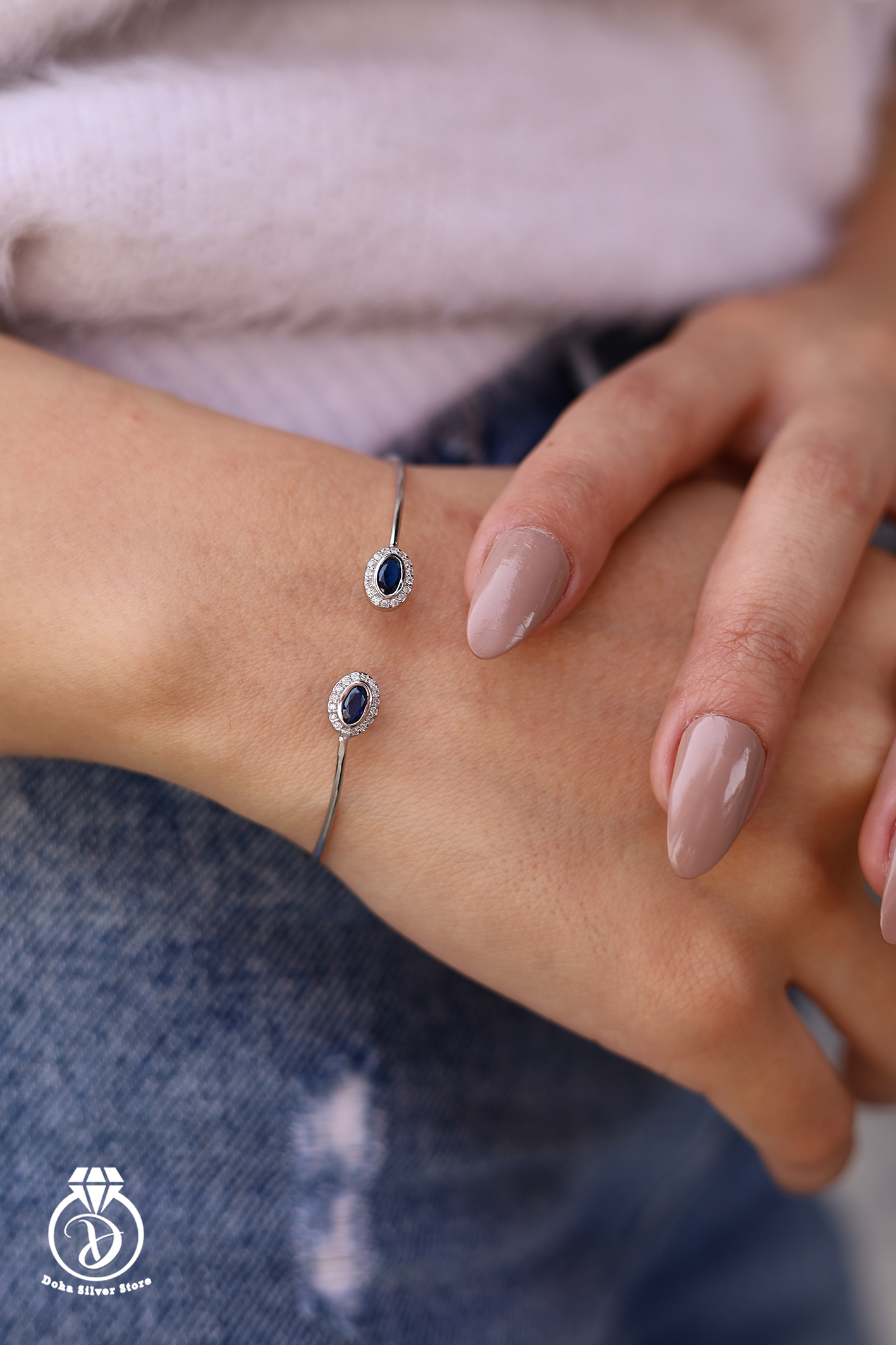 Blue Zircon Bangle