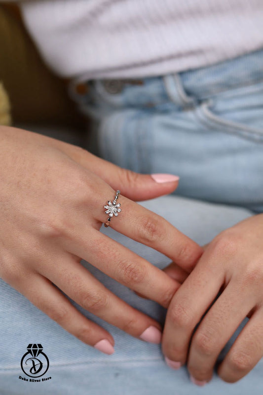 Silver Flower Ring