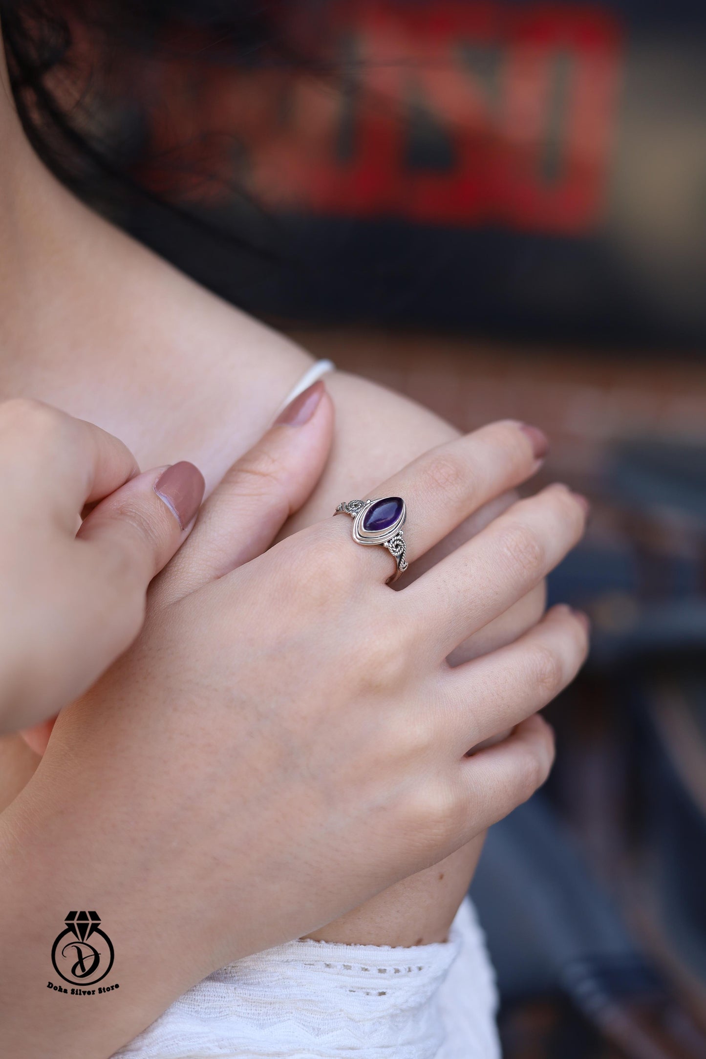 Amethyst stone Ring