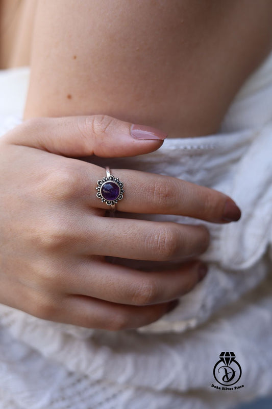 Amethyst stone Ring