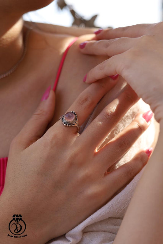Rose Quartz Stone Ring