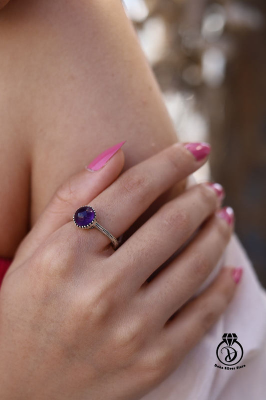 Amethyst stone Ring
