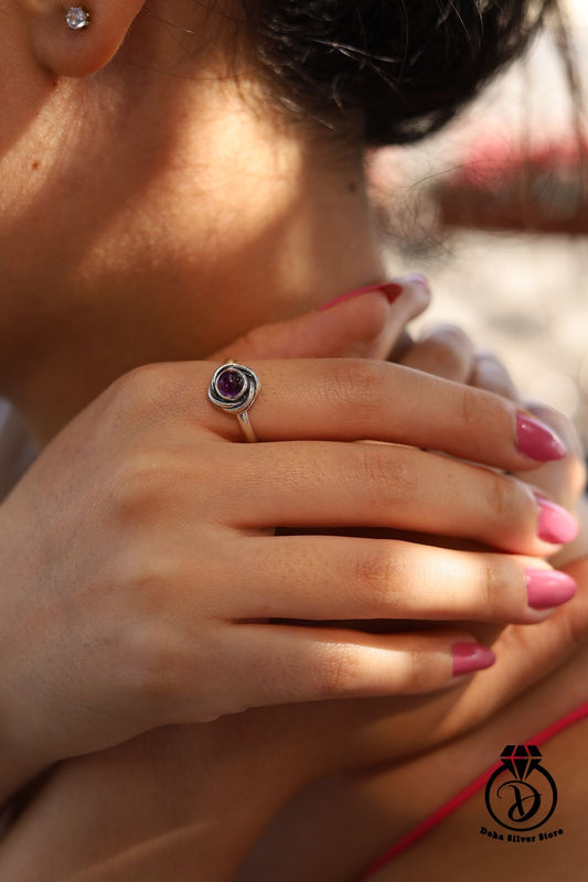 Amethyst stone Ring