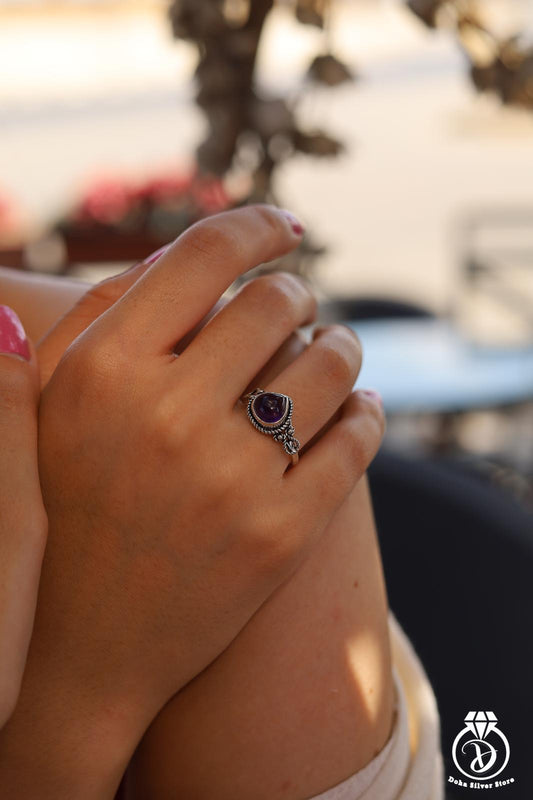 Amethyst stone Ring