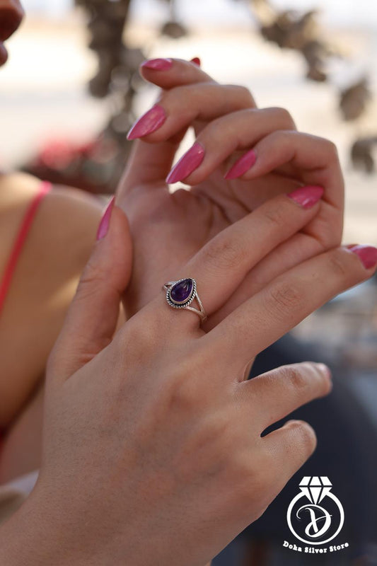 Amethyst stone Ring