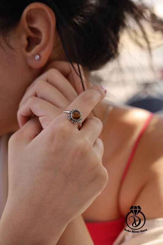 Tiger eye stone Ring