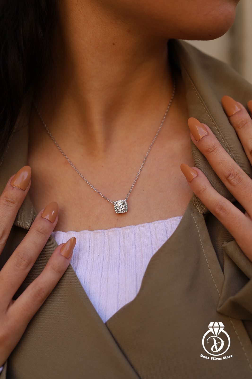 White Zircon Necklace