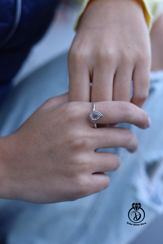 Teardrop Zircon Ring