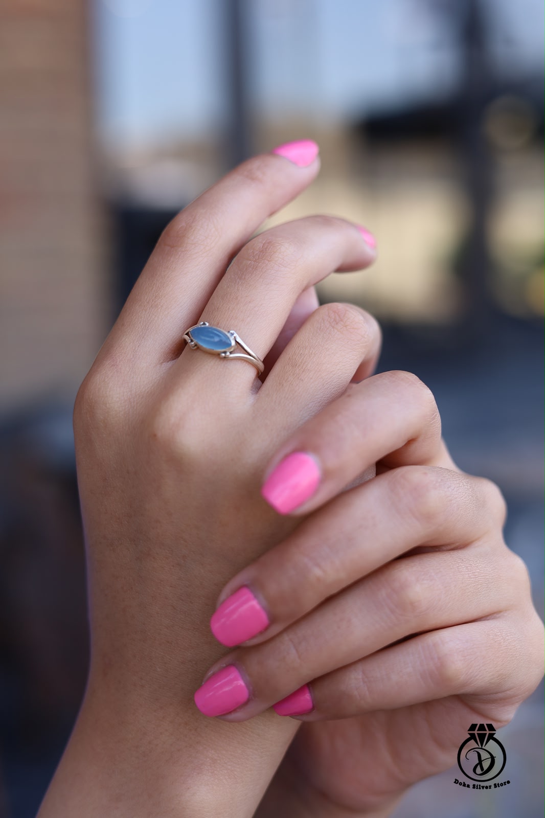 Aqua calculate Stone Ring