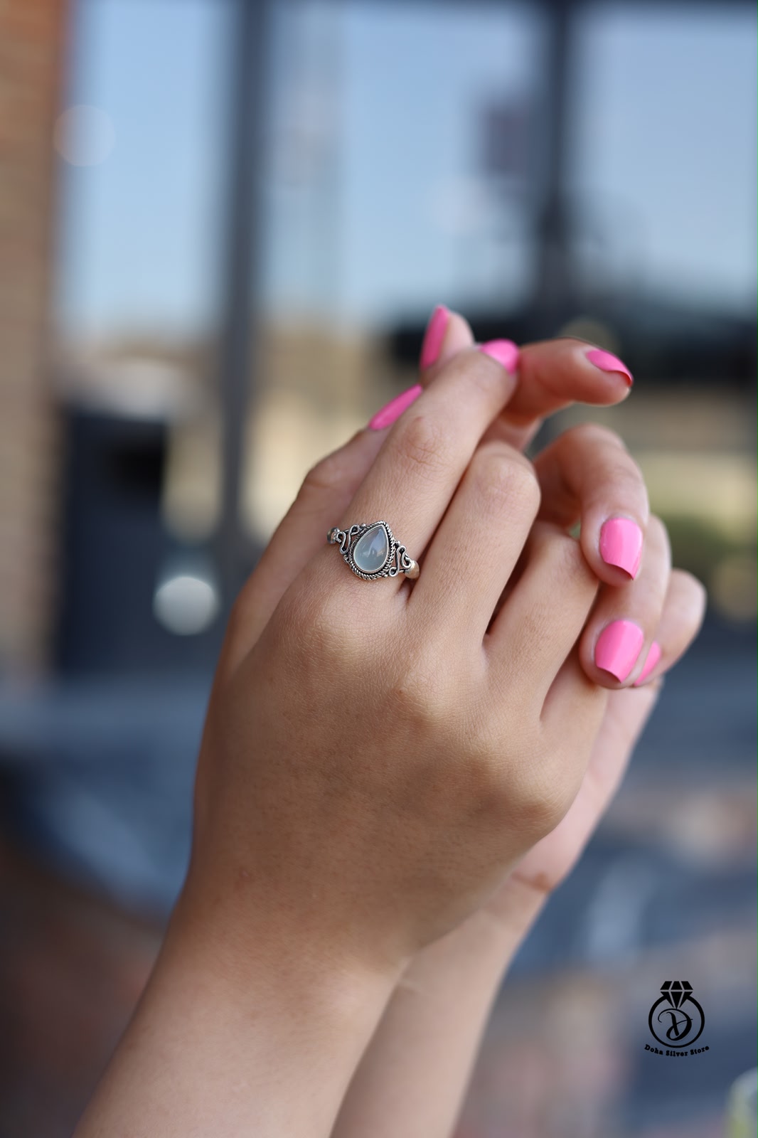 Aqua calculate Stone Ring