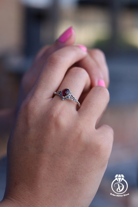 Garnet Stone Ring