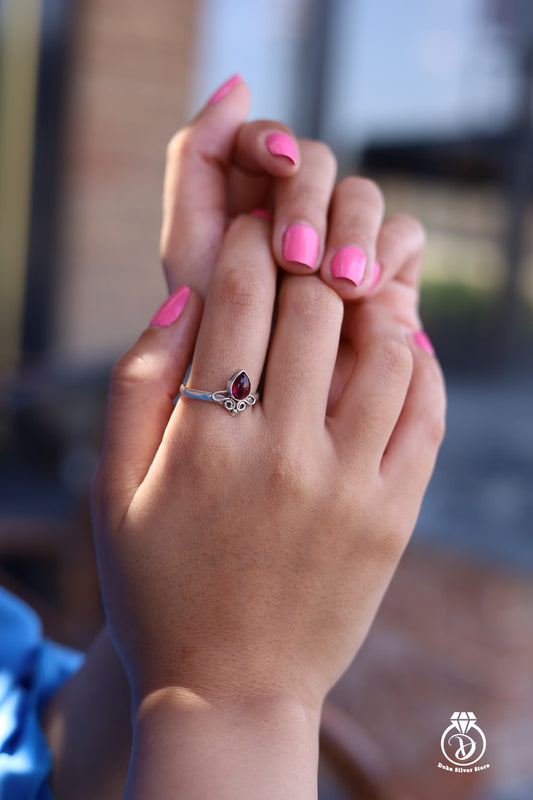 Garnet Stone Ring