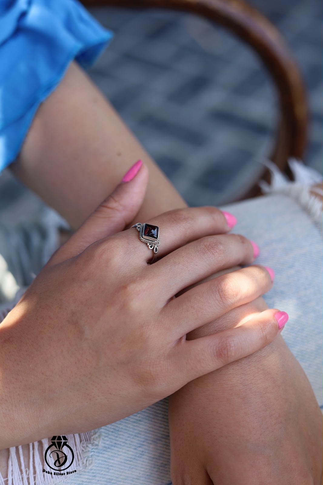 Garnet Stone Ring