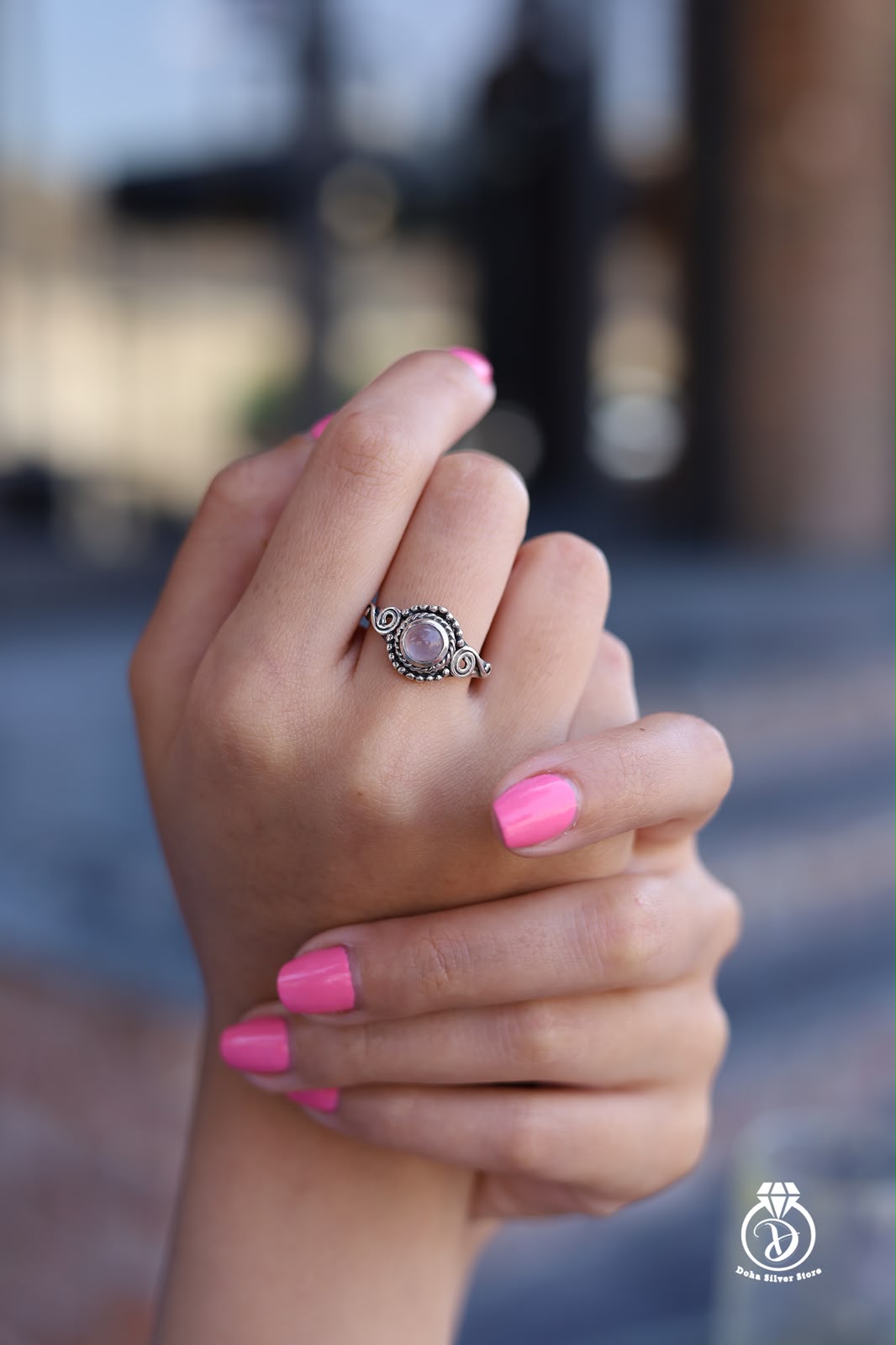 Rose Quartz Stone Ring