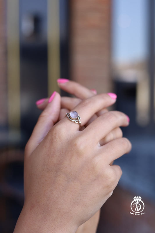 Rose Quartz Stone Ring