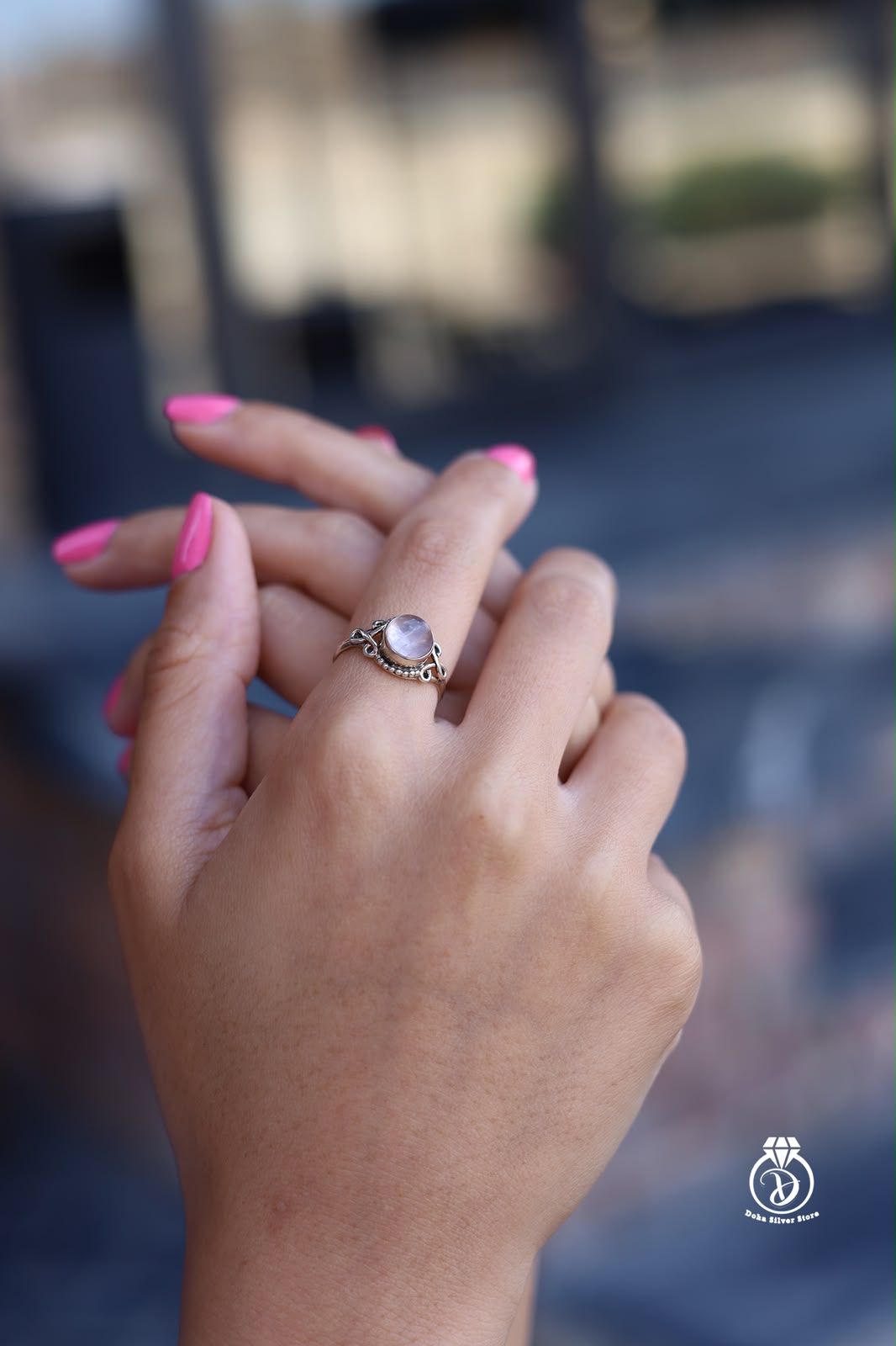 Rose Quartz Stone Ring