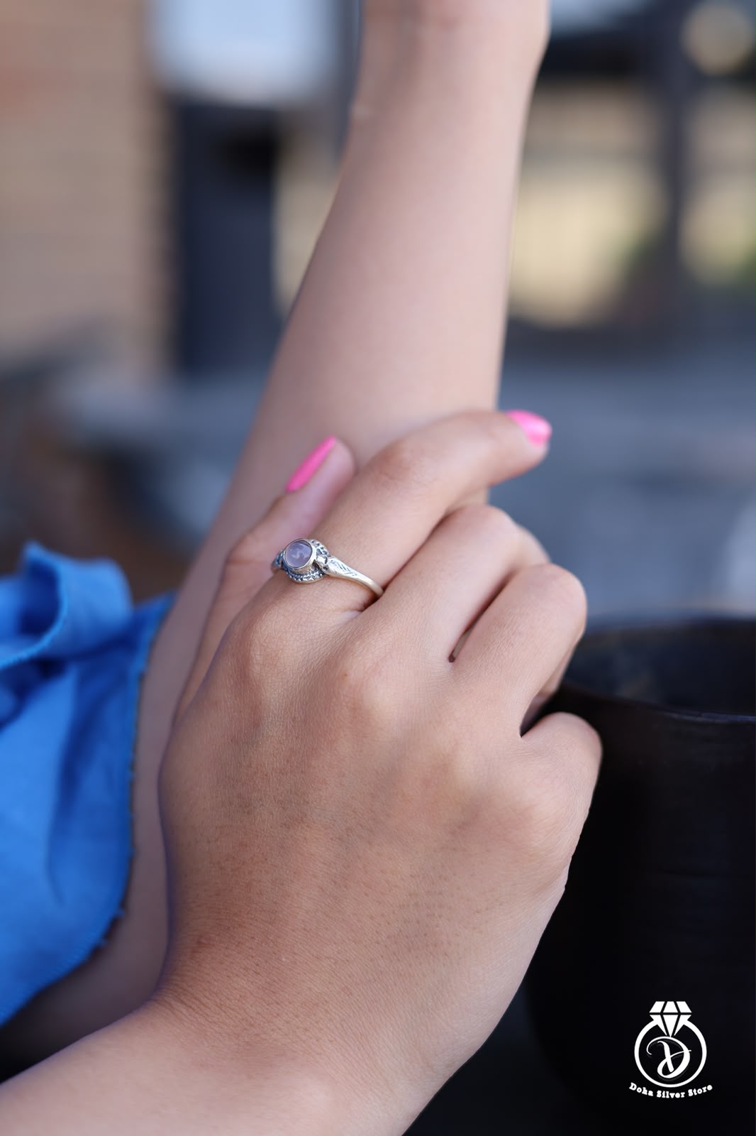 Rose Quartz Stone Ring