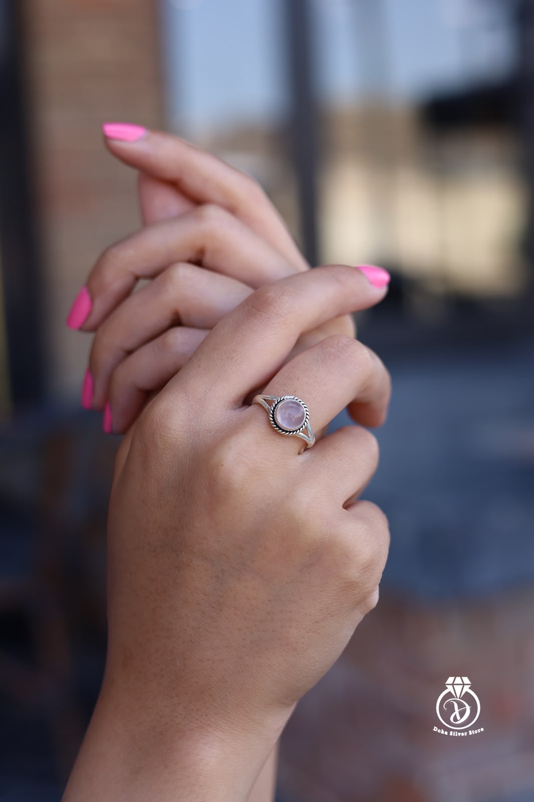 Rose Quartz Stone Ring