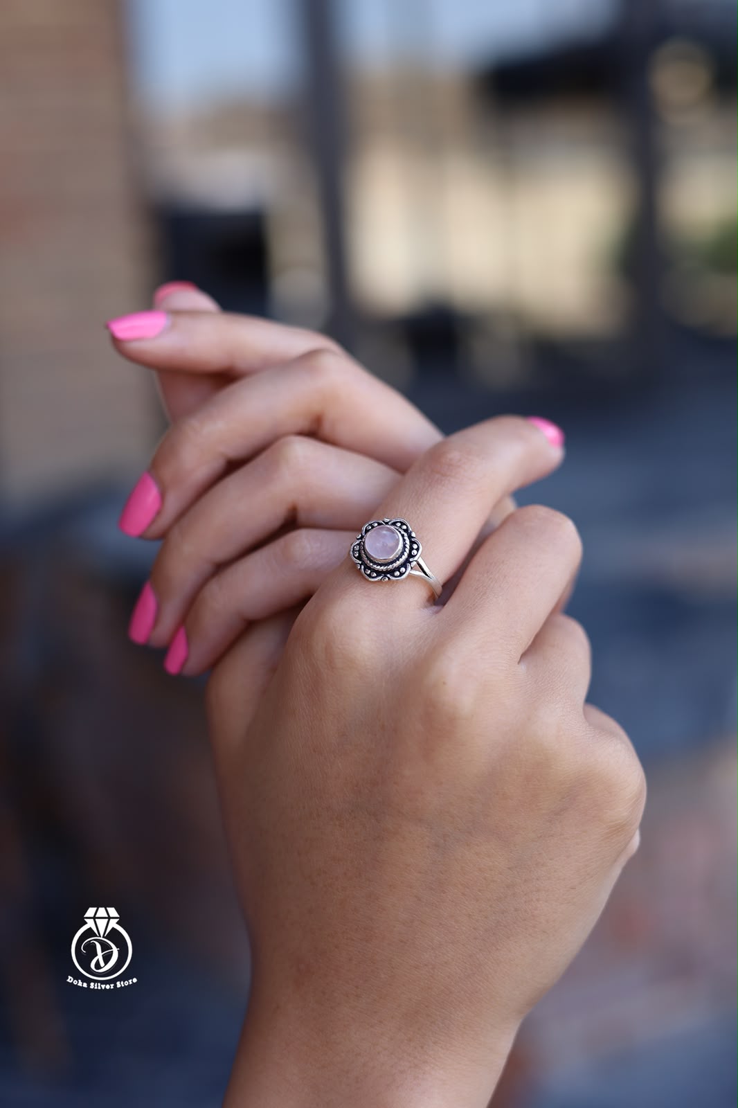 Rose Quartz Stone Ring