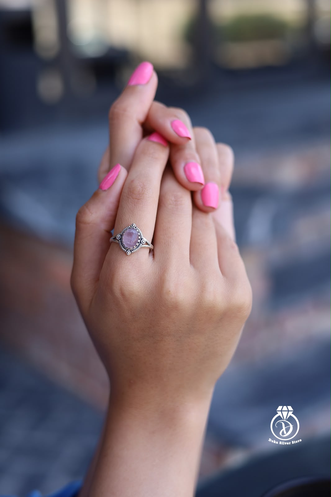 Rose Quartz Stone Ring
