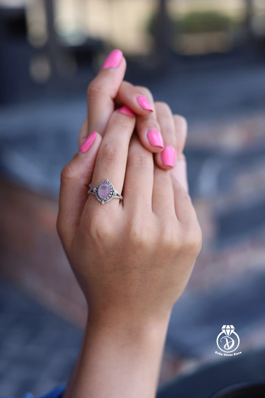 Rose Quartz Stone Ring