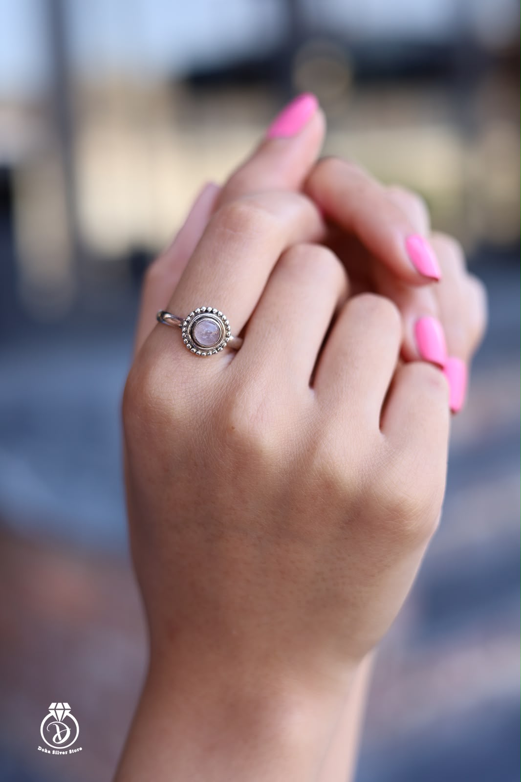 Rose Quartz Stone Ring