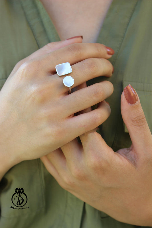 Square & circle Ring